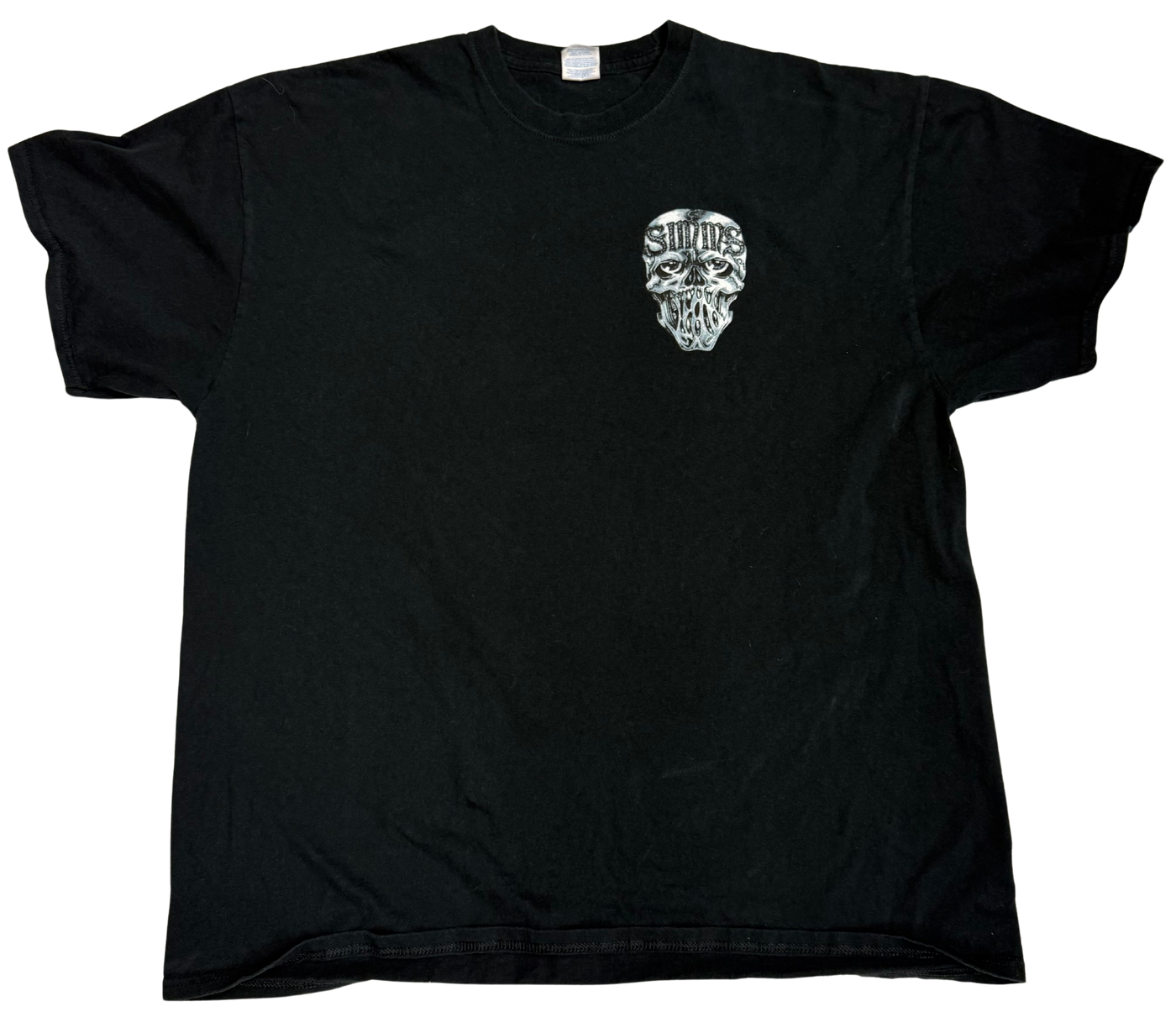 *SIMMS Skull L-Chest/Back Tee#8 -Black (Include in Promo)