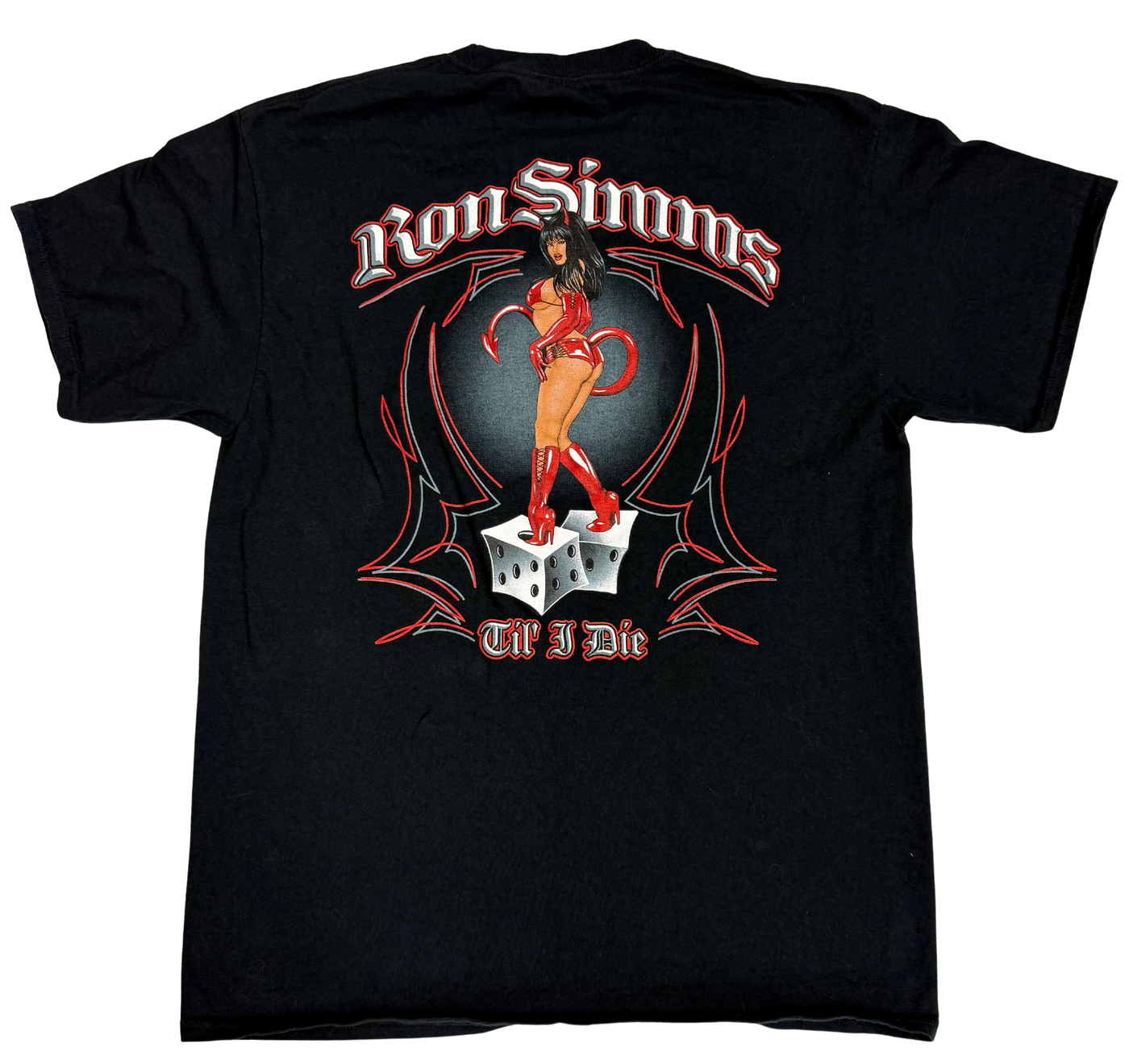 SIMMS Girl w/Dice Tee#175 -Black/White