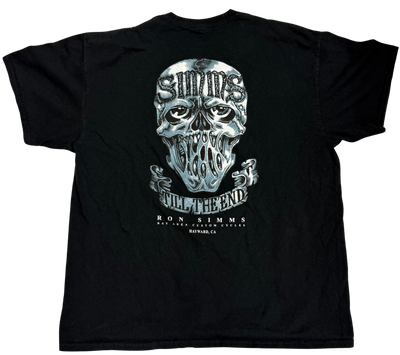 *SIMMS Skull L-Chest/Back Tee#8 -Black (Include in Promo)