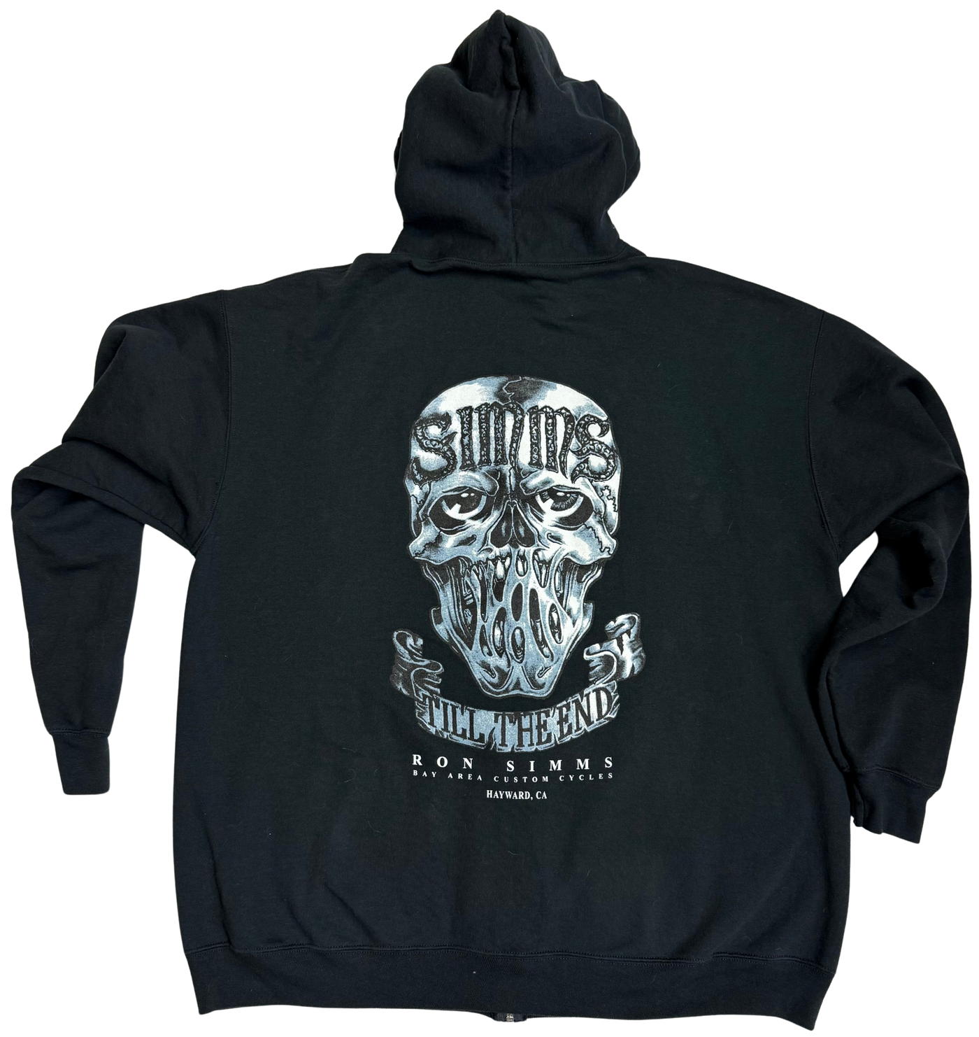 SIMMS Skull Zipper Hoodie -Black