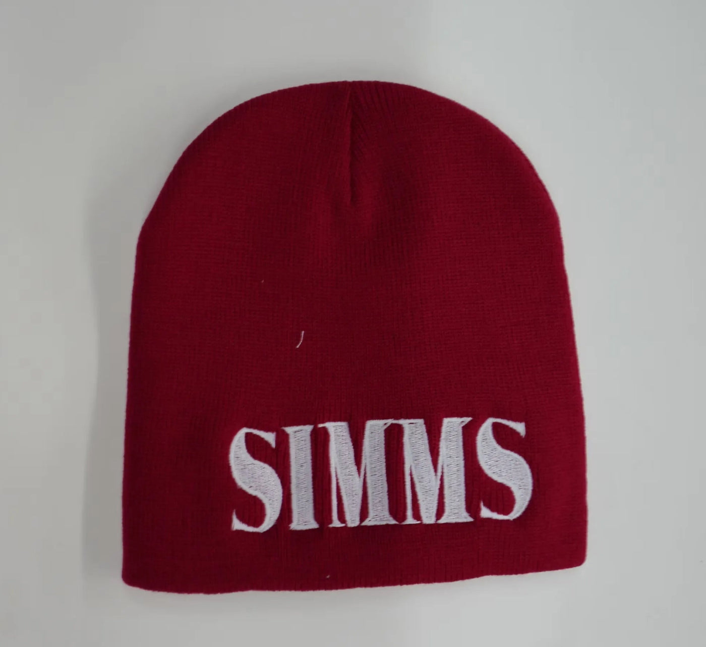 SIMMS White Logo Beanie -Red