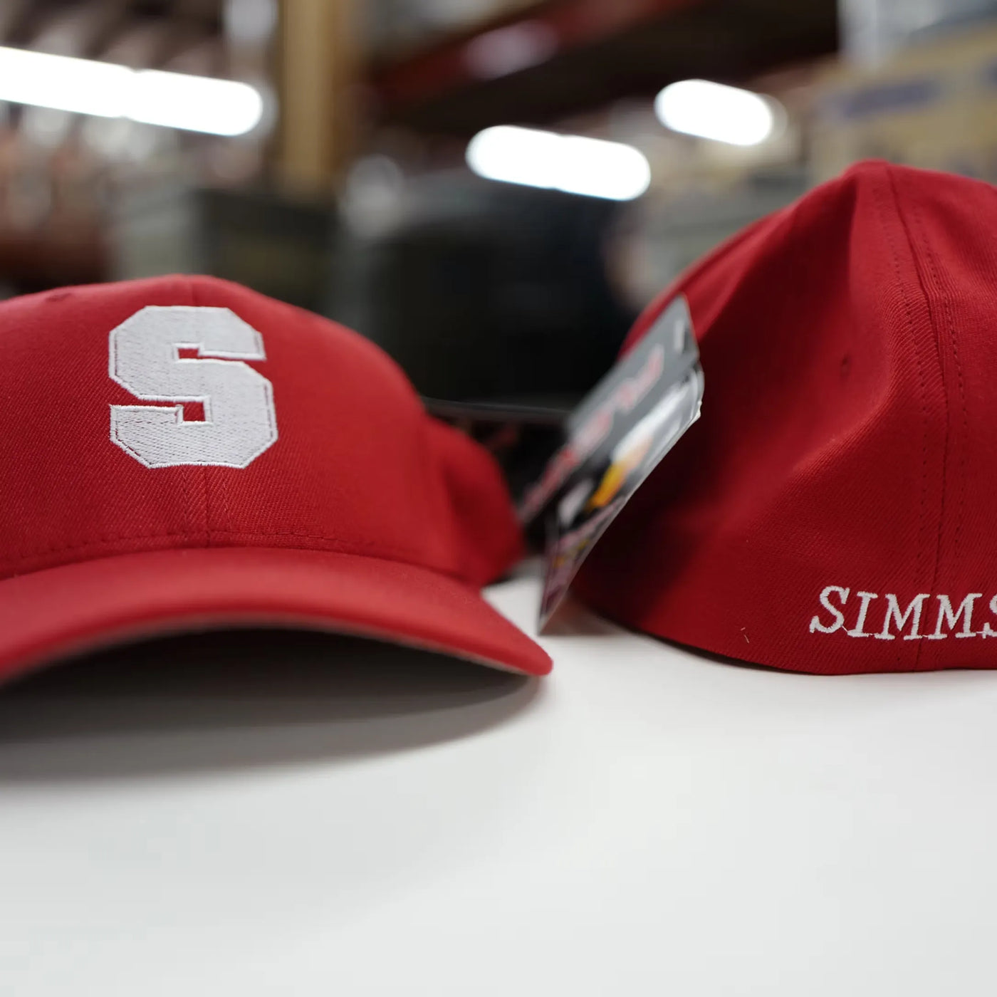 SIMMS S White Logo Hat -Red