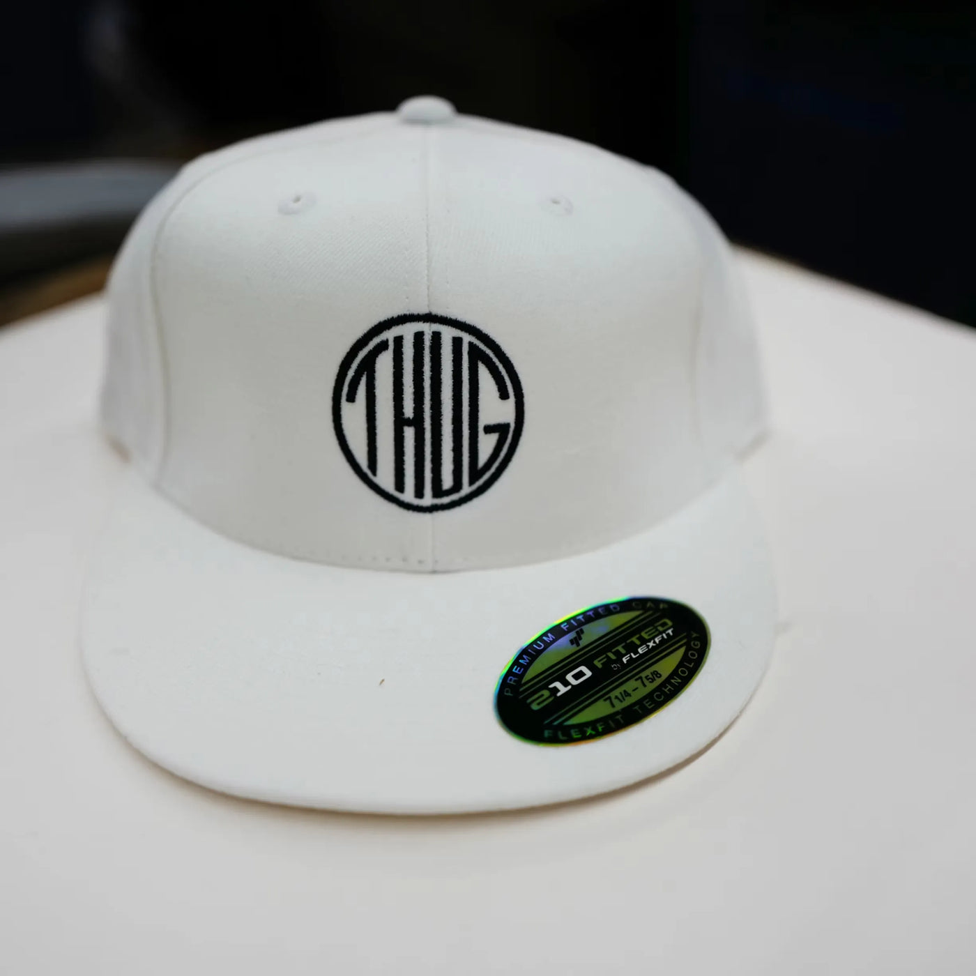 THUG Big Black Logo Hat#015 Sturgis-Hat -White w/Black