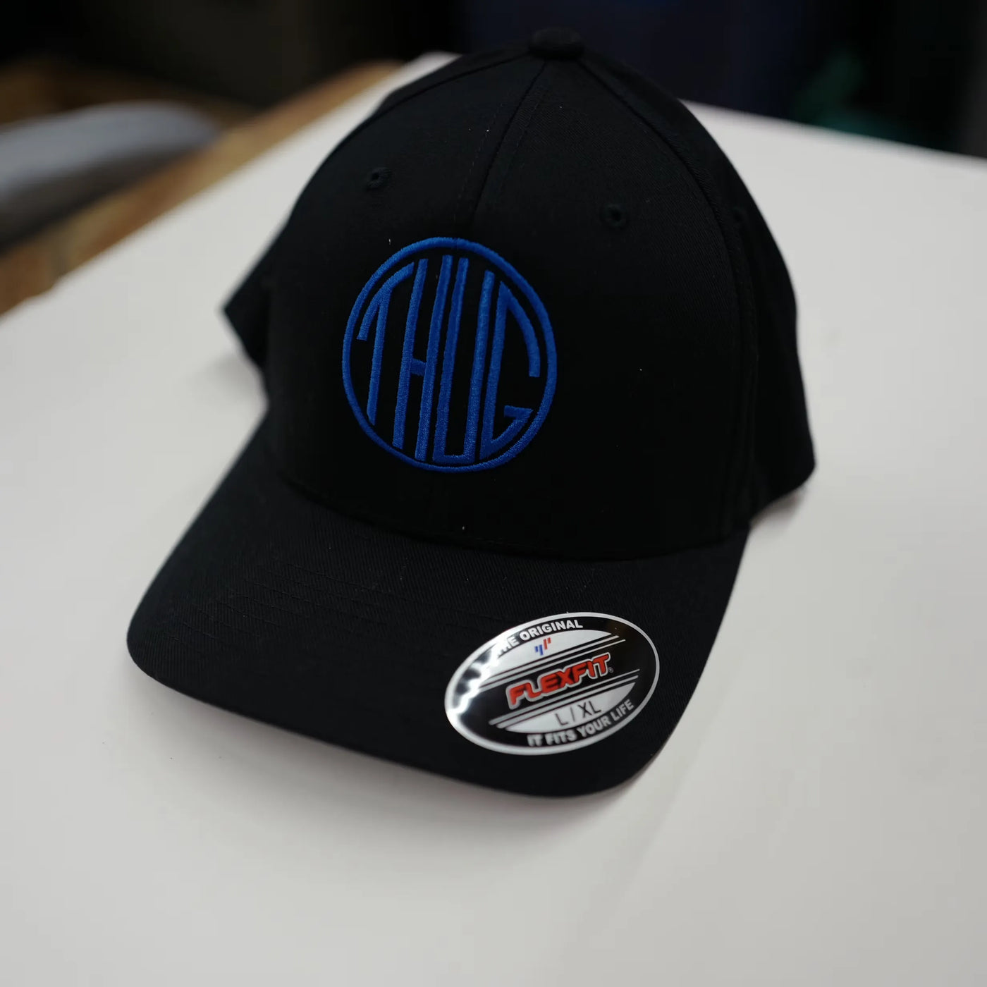 THUG Big Blue Logo Hat -Black