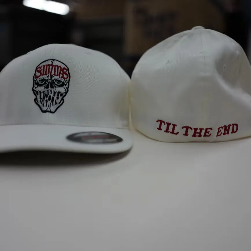 SIMMS Skull TTE Logo Hat -White
