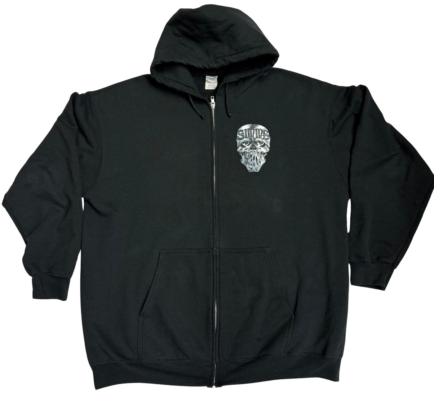 SIMMS Skull Zipper Hoodie -Black