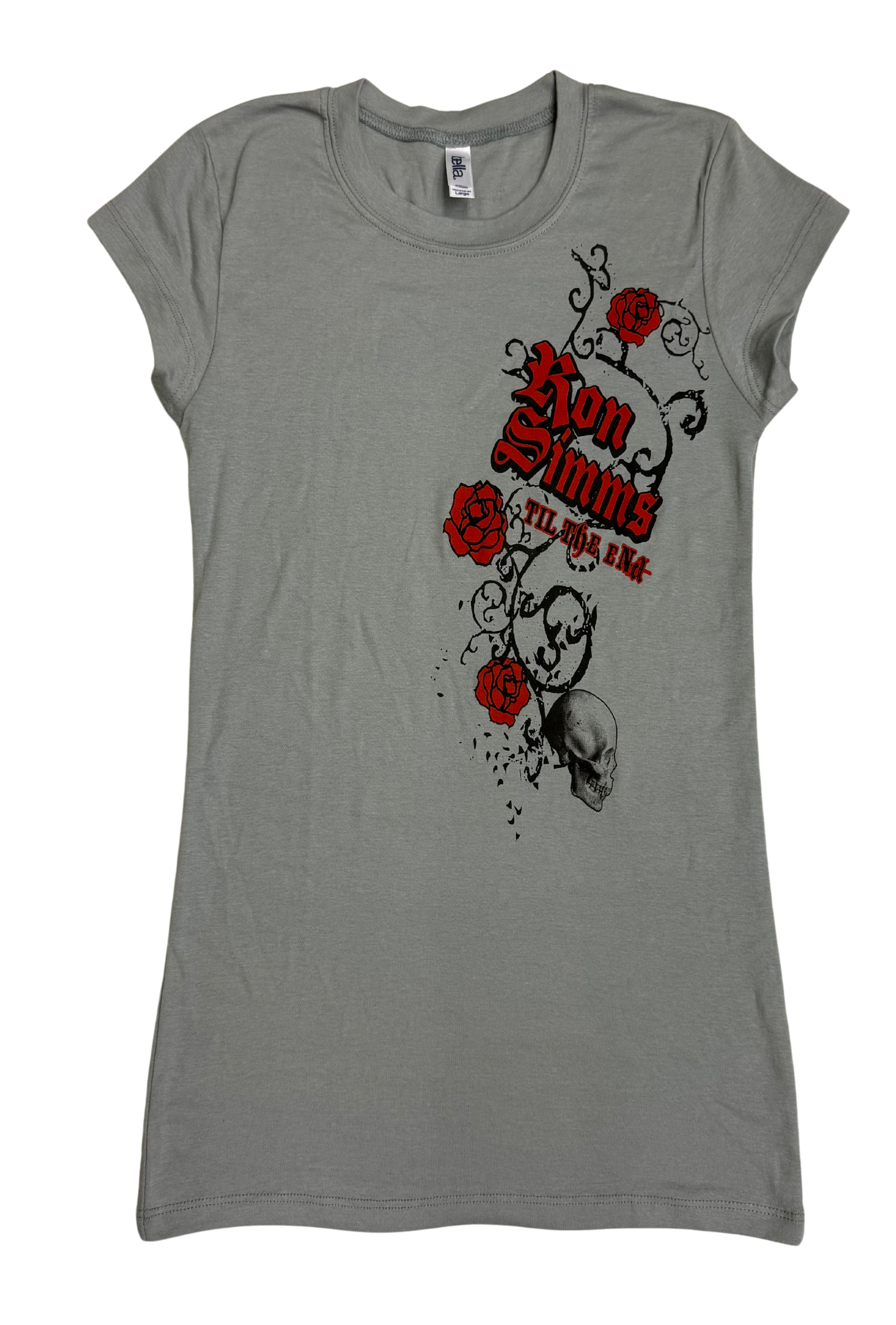 SIMMS Skull Vines Tee#516 -Grey/PInk