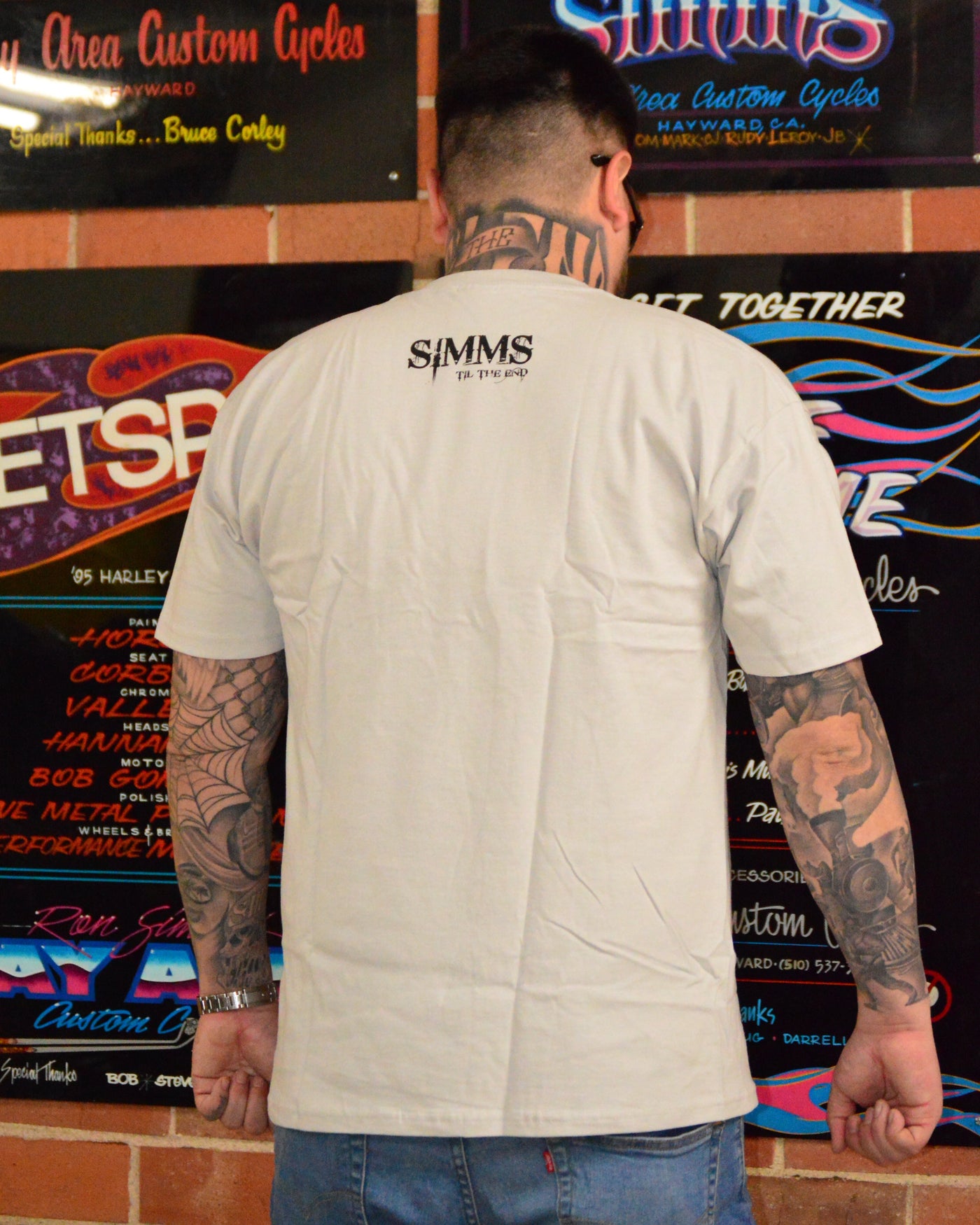SIMMS Praying Skull Tee#511 -Beige/Green