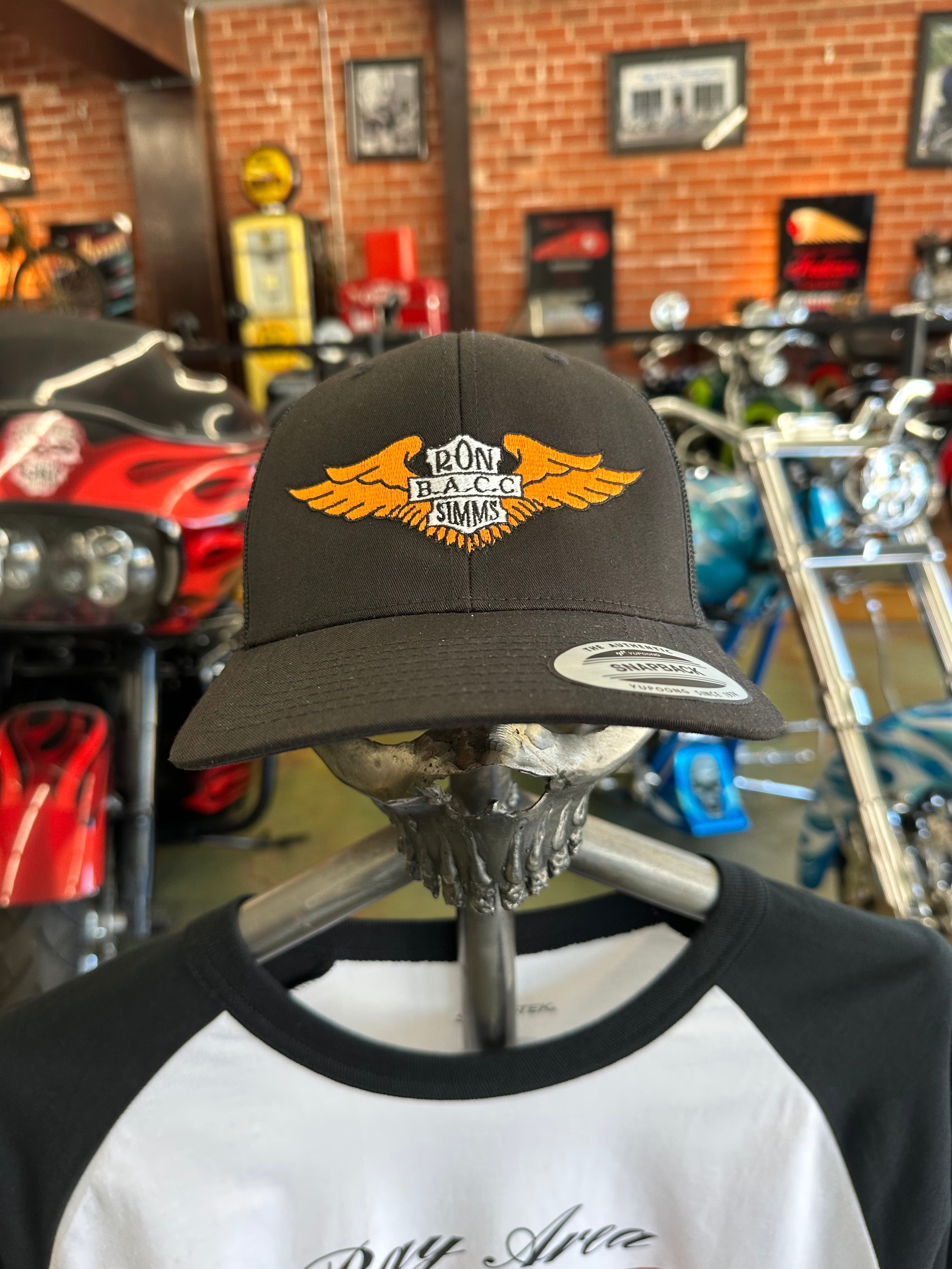 SIMMS Wings Adjustable Snap Back Hat #033 Sturgis-Hat -Black – Simms ...