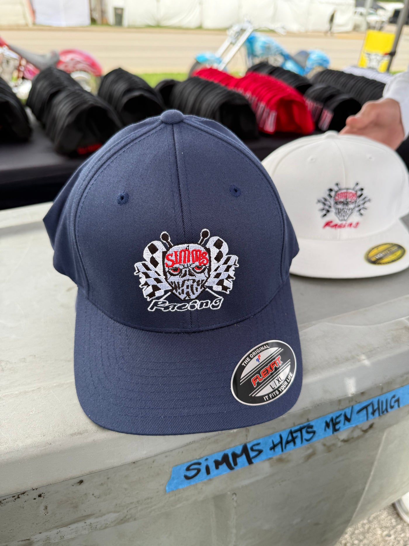 SIMMS Racing Skull Hat #022 Sturgis-Hat -Navy