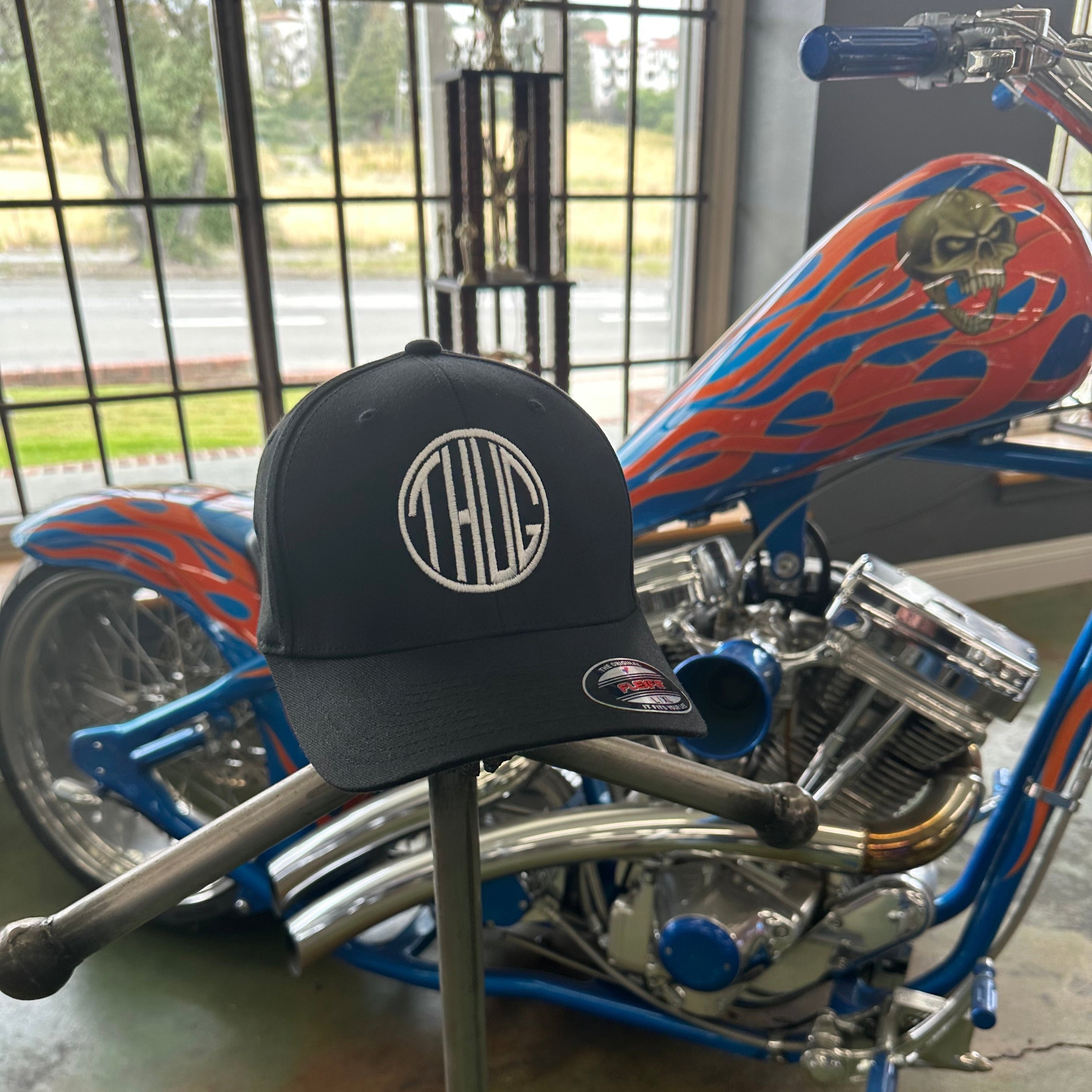 THUG Big White Logo Hat#019 Sturgis-Hat -Black w/White – Simms Custom ...