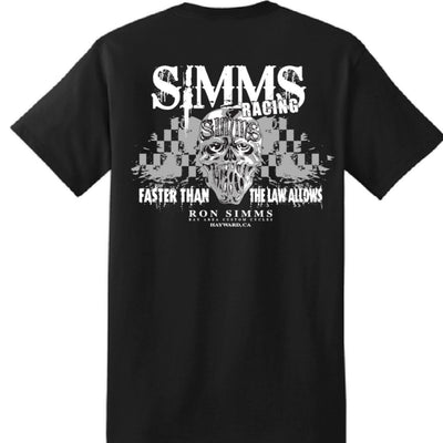 SIMMS Classic Racing Faster TT Law Tee#12742 Sturgis-Shirt J-Black