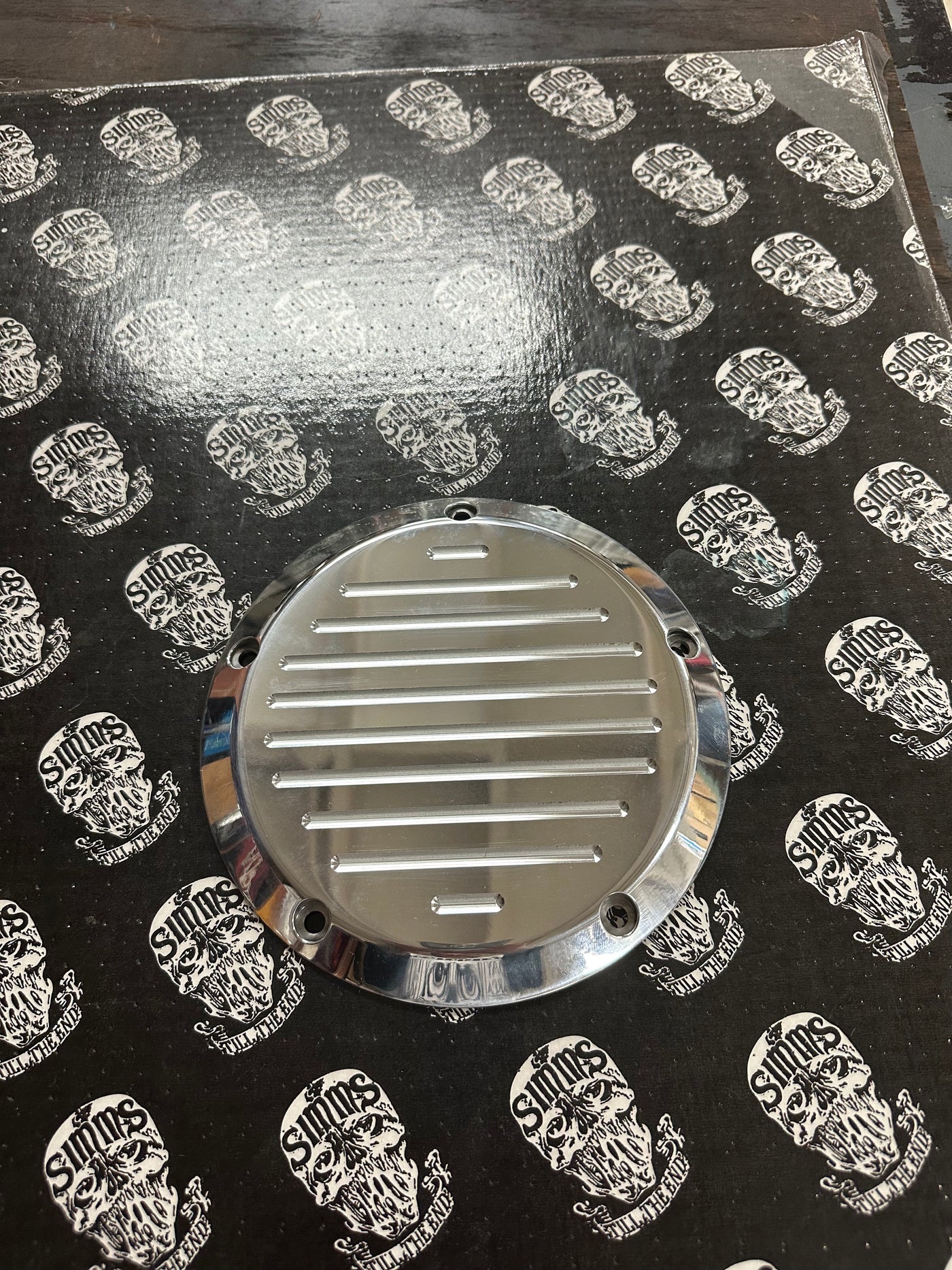 SIMMS Polished Twin Cam 5 Hole Side Derby Cover J-Ball Milled