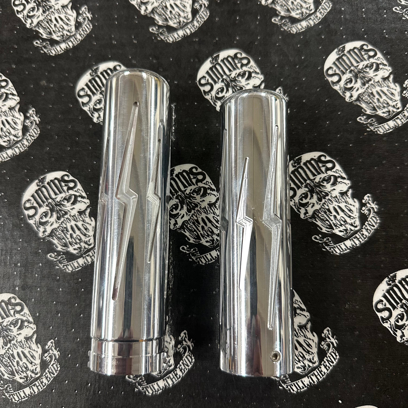 SIMMS Grips, Bullnose Style "Rounded" End, Polish Cut -Thunder Bolt