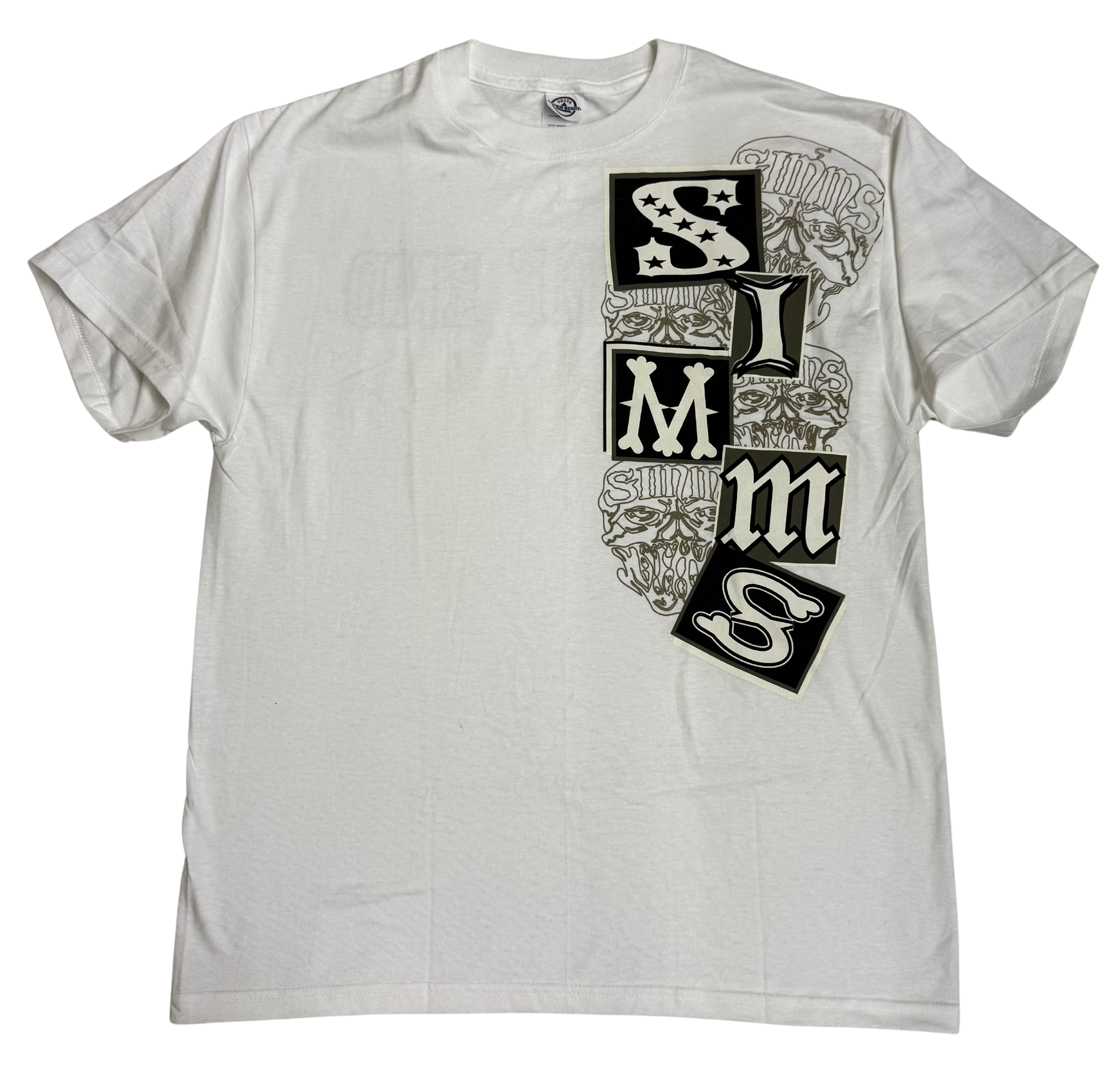 SIMMS 4 Skull Tee -White – Simms Custom Cycles